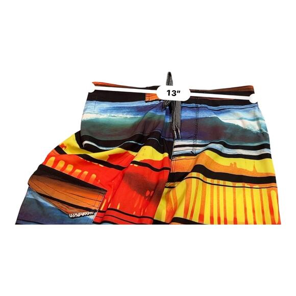 ⸻

Ocean Current Boys Board Shorts Size 12 Multicolored Scenic 
Surf Beachwear - Picture 6 of 8